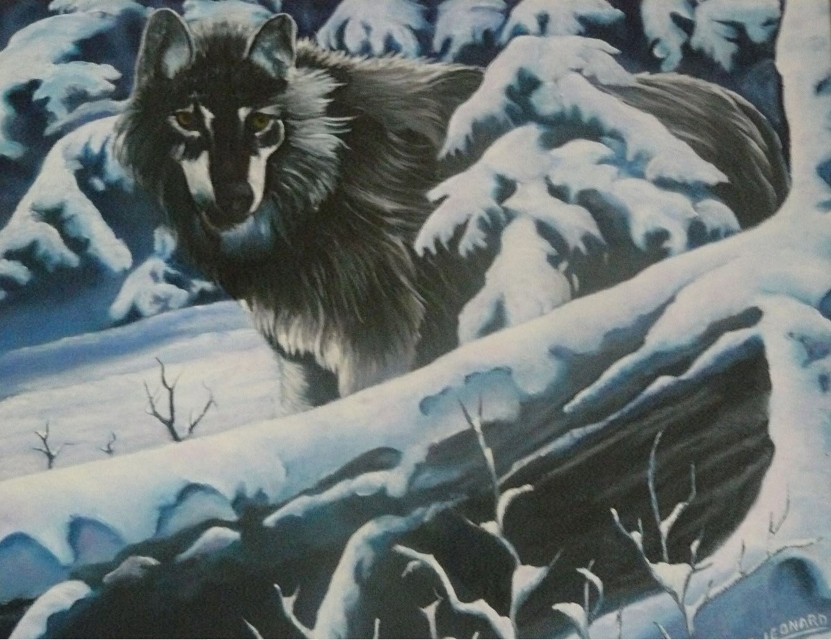Loup dans la neige